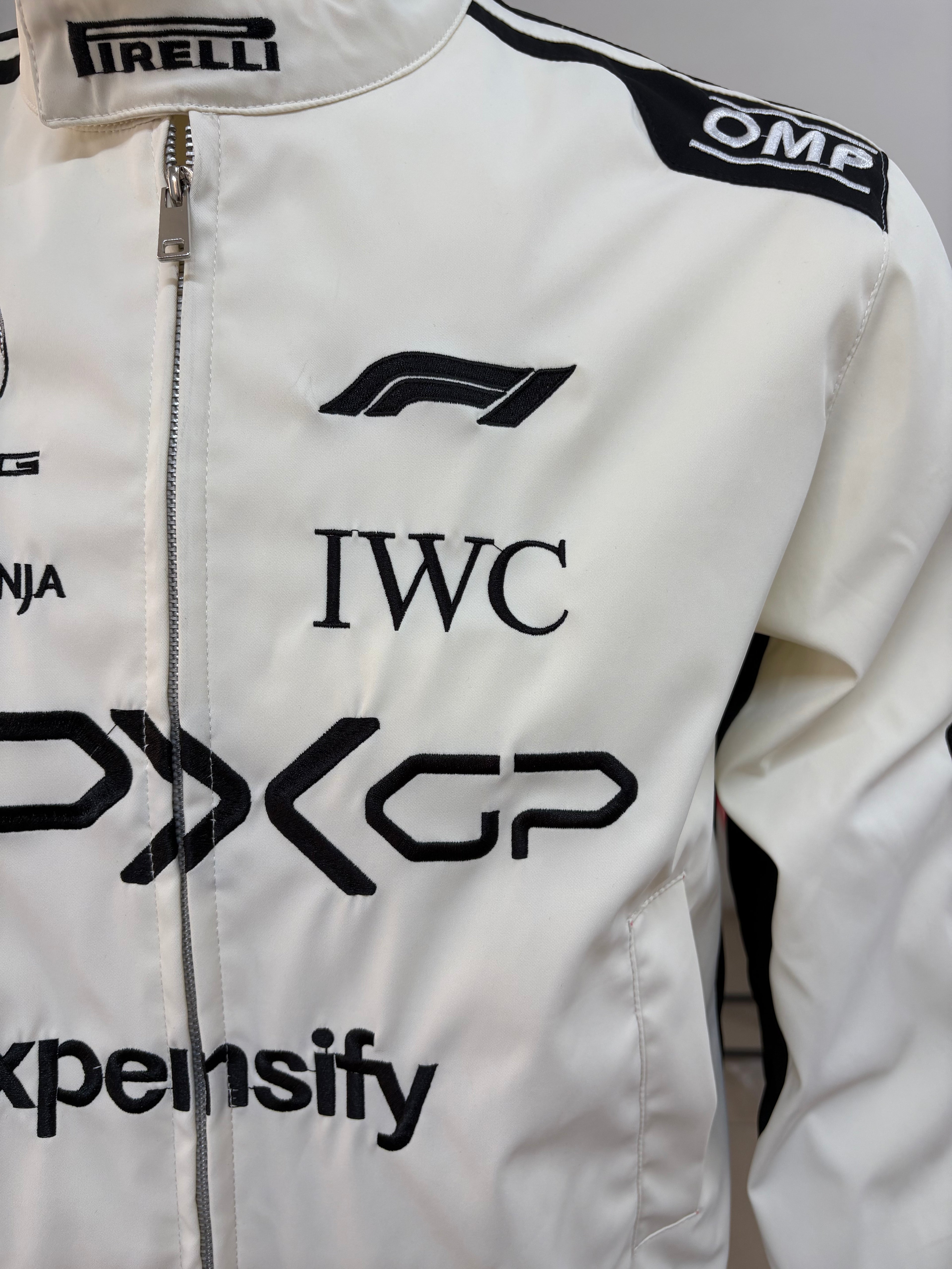 Brad Pitt F1 Movie 2025 APXGP  Racing Jacket – Black White Bomber Moto Style Biker Coat