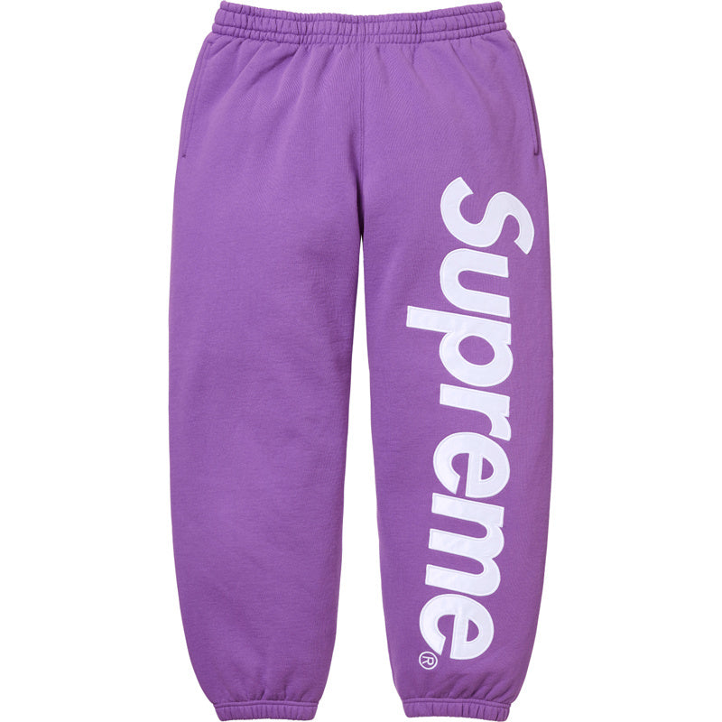 Satin Appliqué Sweatpant Supreme 'Violet'