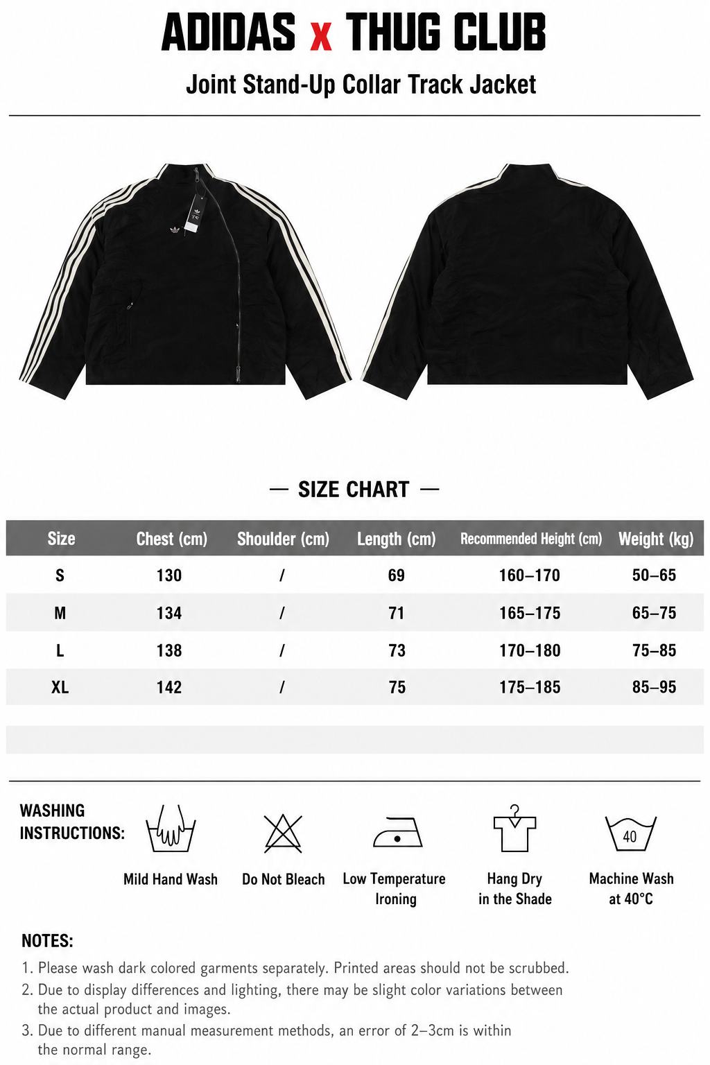 ADIDAS ORIGINALS  X THUG CLUB TRACK TOP