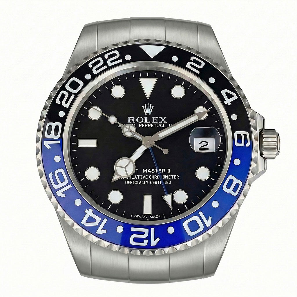 WALL CLOCK ROLEX BLACK AND BLUE (BATMAN) GMT MASTER 2