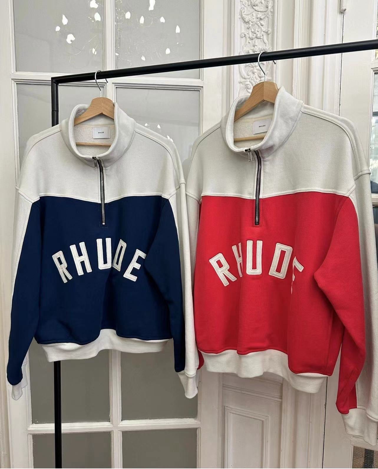 Rhude -Jersey Half-Zip Sweatshirt