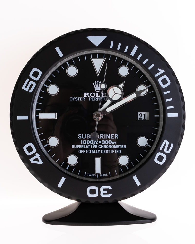 SUBMARINER STYLE DESK CLOCK BLACK - ROLEX